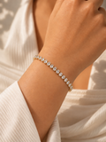 Tennis bracelet in 18K gold-plated stainless steel by Izabell by Aleena