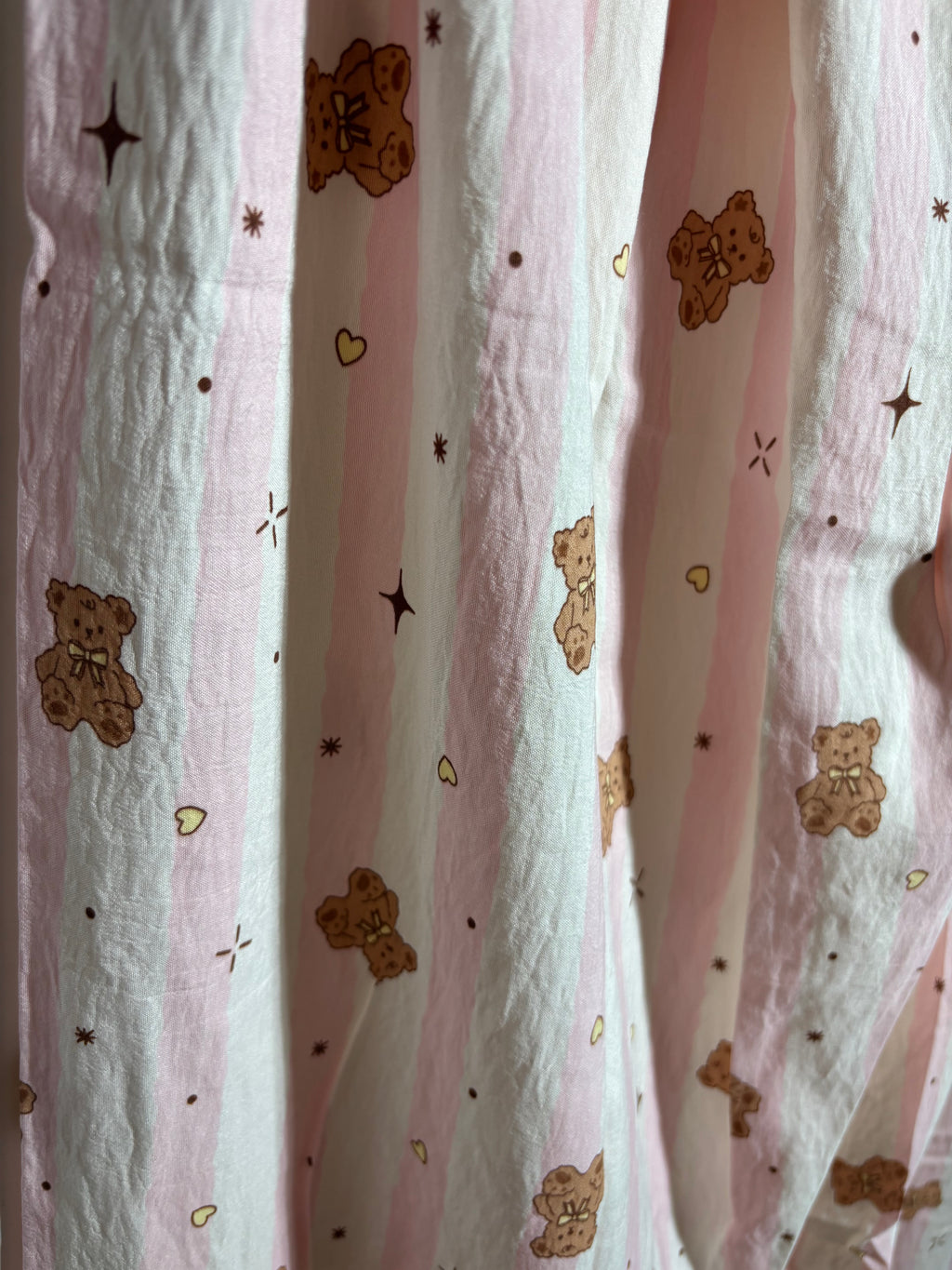 Pink Teddy Stripes Pyjama Set