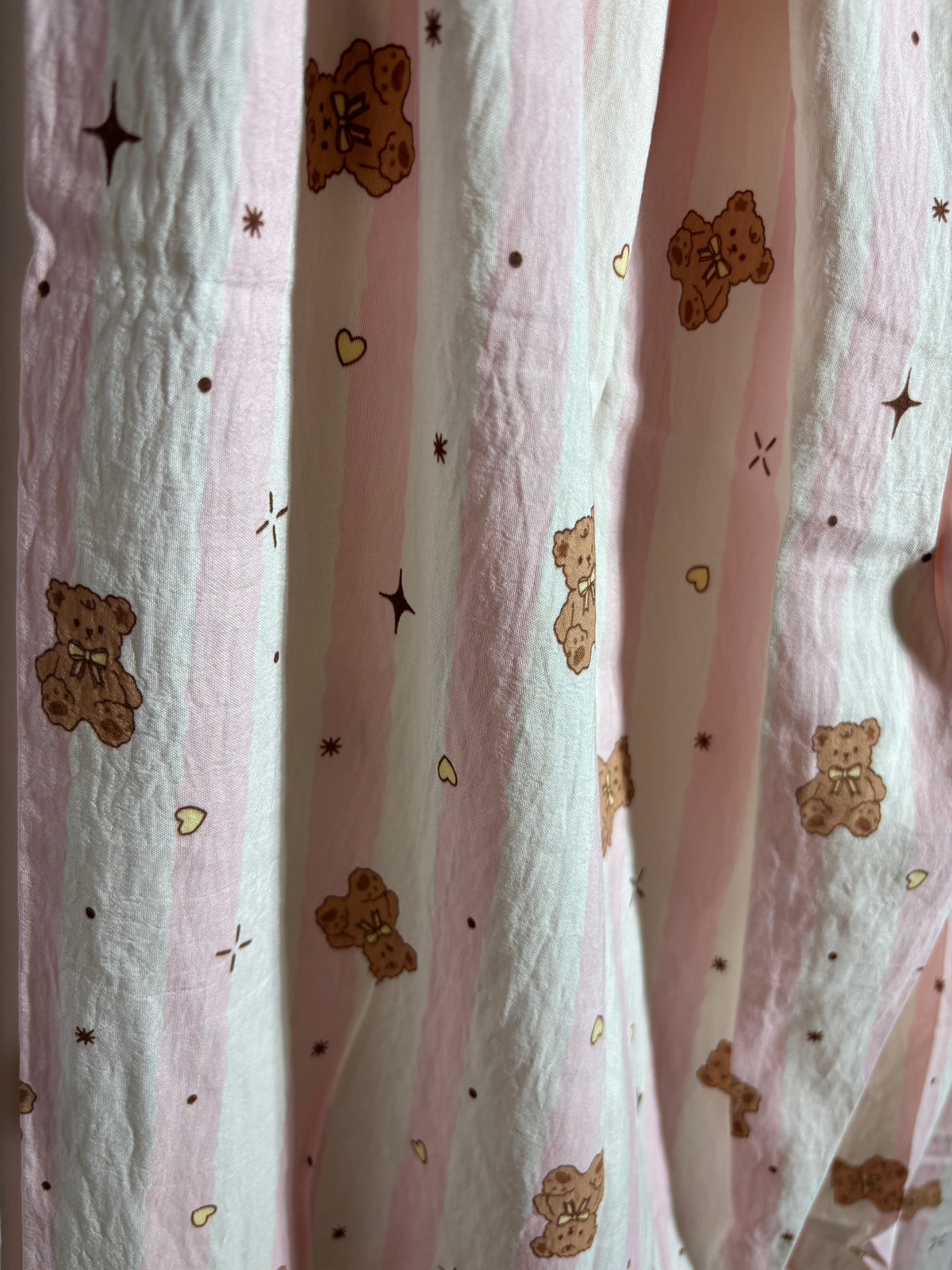 Pink Teddy Stripes Pyjama Set