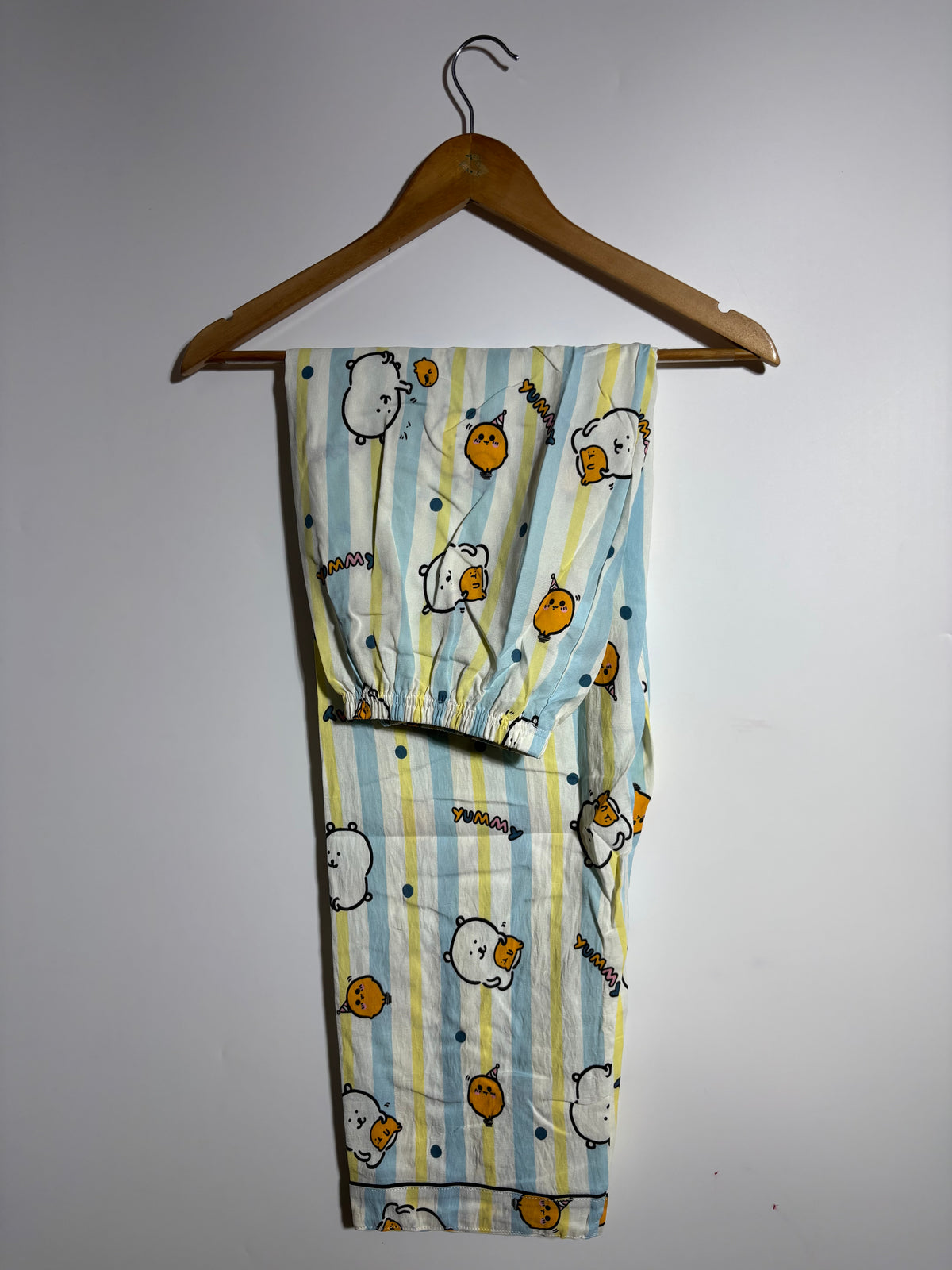 Blue Kawaii Printed Pyjama Set