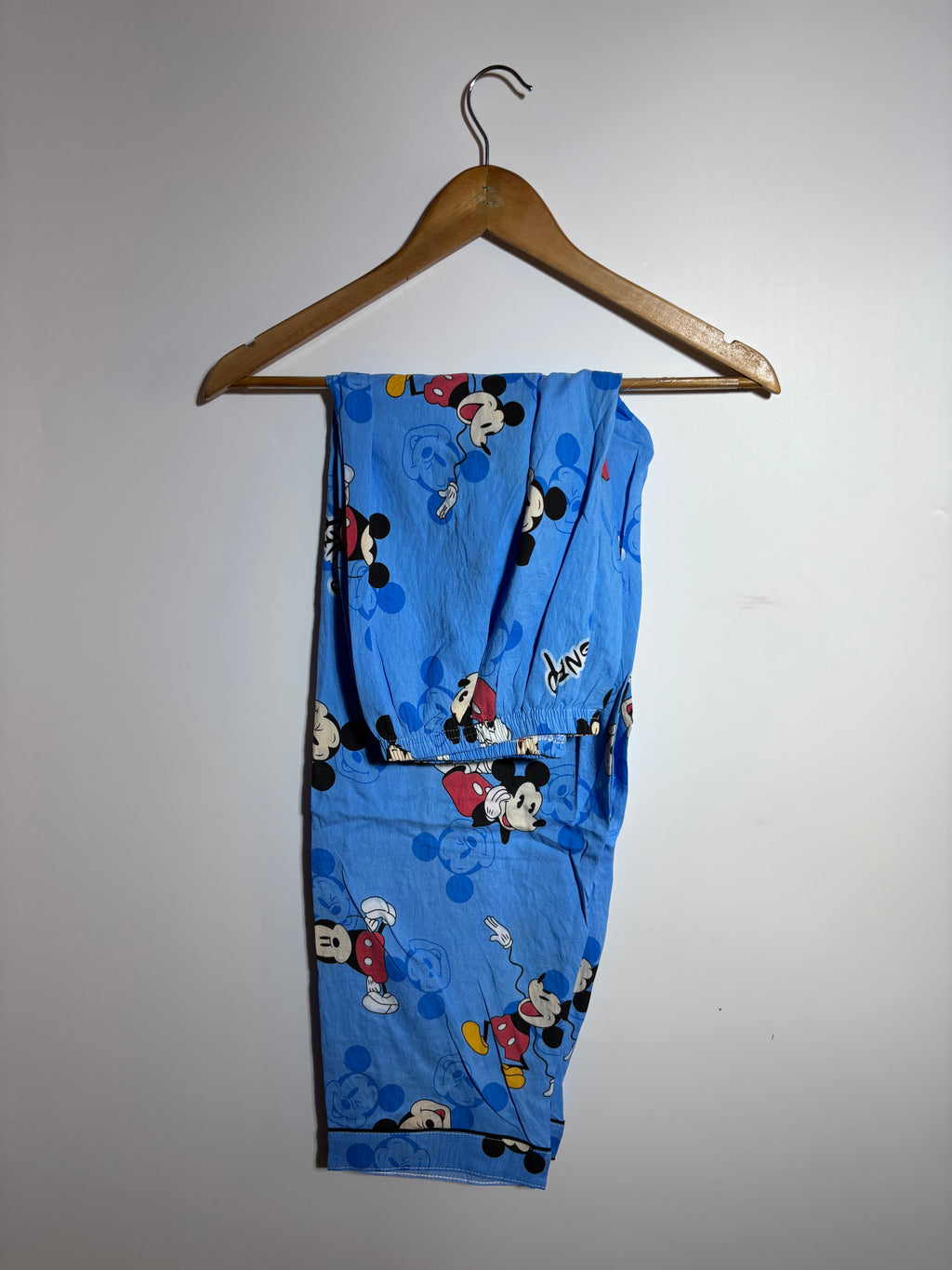Blue Mickey Mouse Printed Pyjama Set