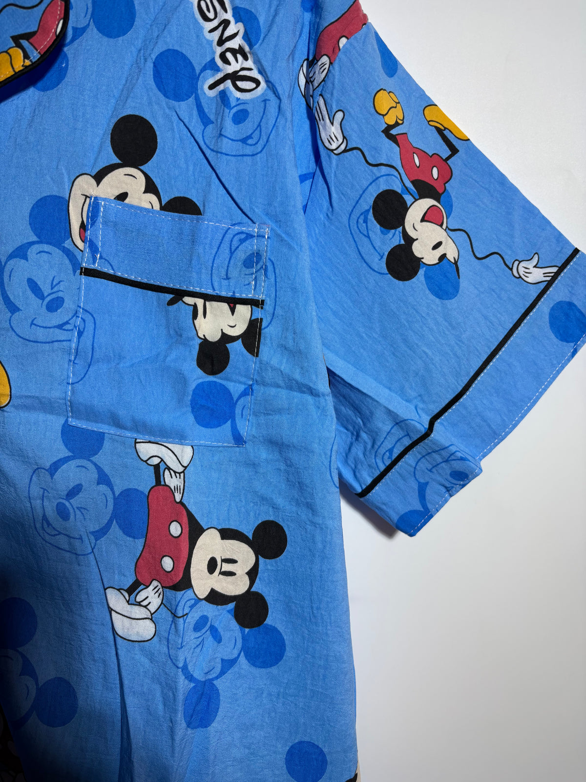 Blue Mickey Mouse Printed Pyjama Set