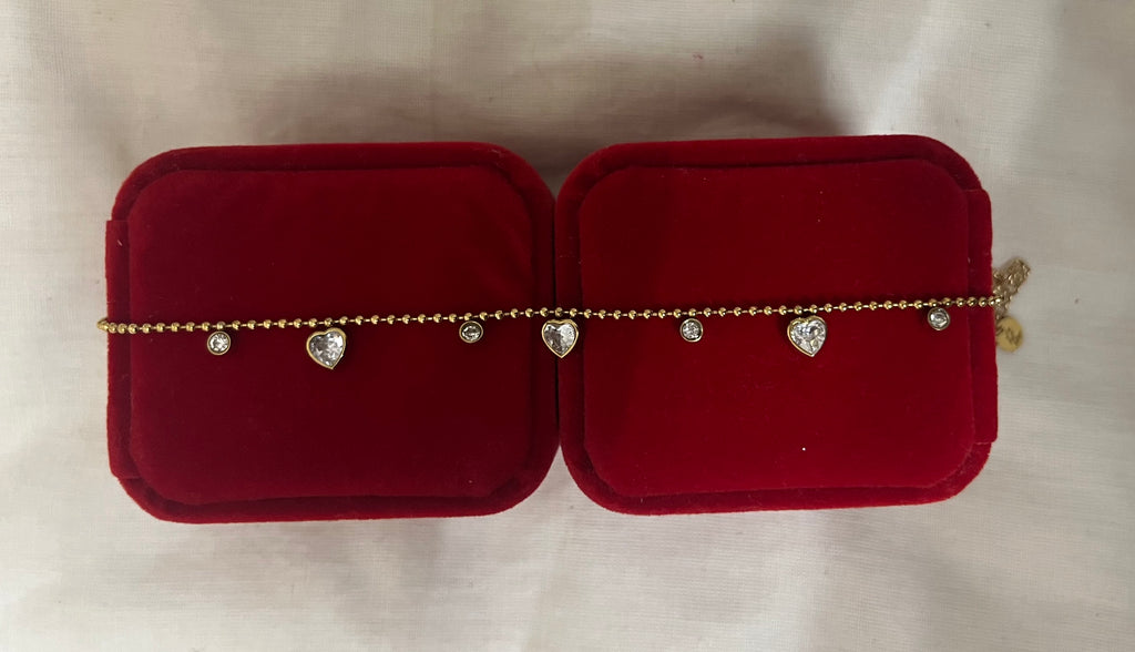 Heart Charm Anklet
