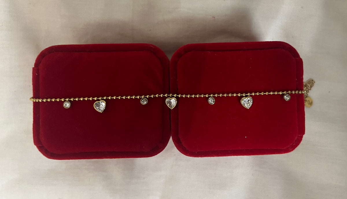 Heart Charm Anklet