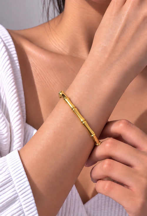 Bamboo Gold Bangle