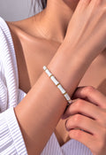 White Enamel Bangle
